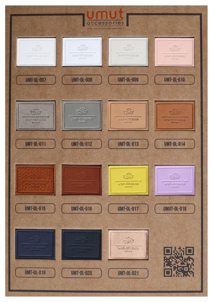 Umut Accessories leather color chart cover